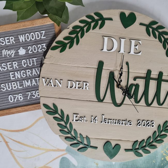 CUSTOM NAME PLAQUES AND SIGNS WITH WATCH