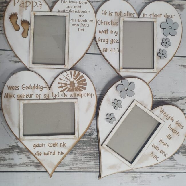 Heart Boards with Frame and Quote