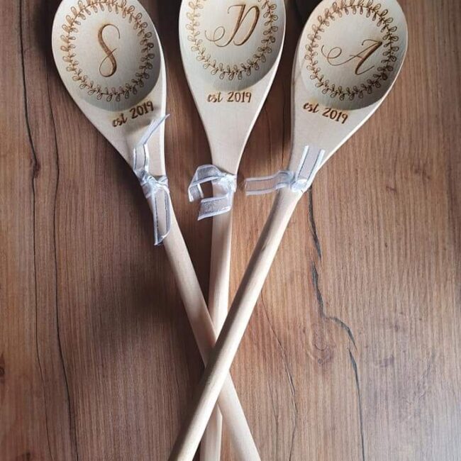 Laser Engraved Wooden Spoon